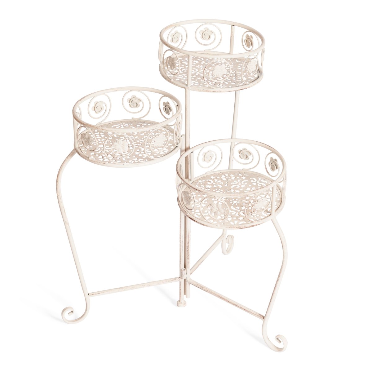 Цветочница Secret de Maison TRIO  mod. PL08-9998   металл, 31х23х60см, antique white фото 2