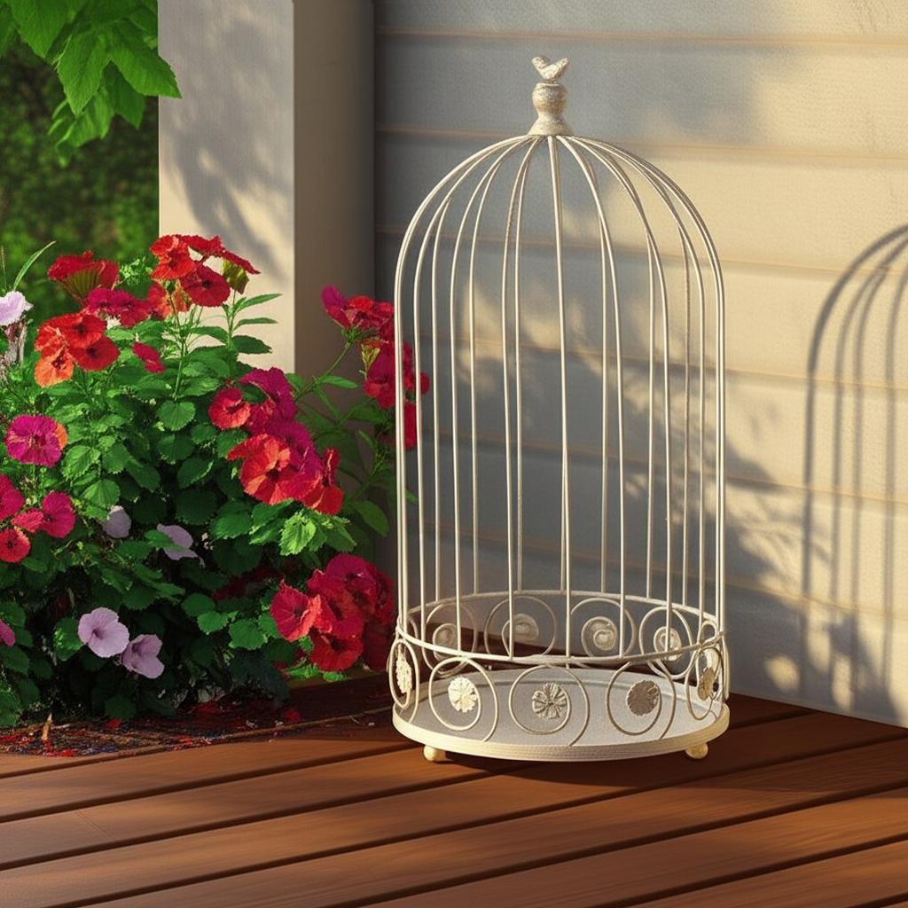 Цветочница Secret de Maison Селл/Cell (мод.PL08-10003) металл, 25х52см/20х45см, античный белый фото 5